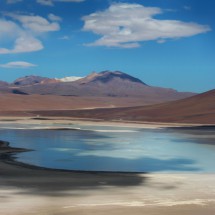 Icy Laguna Blanca in the morning